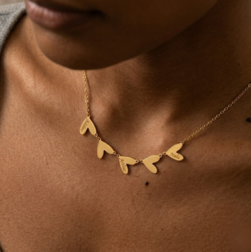 Engraved heart necklace First Mothers Day necklace