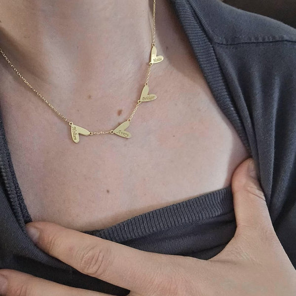 Engraved heart necklace First Mothers Day necklace