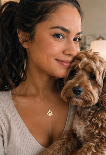 Custom Dog and Cat Paw Necklace Pendant