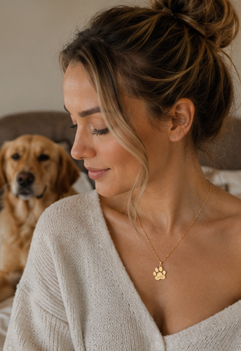 Custom Dog and Cat Paw Necklace Pendant